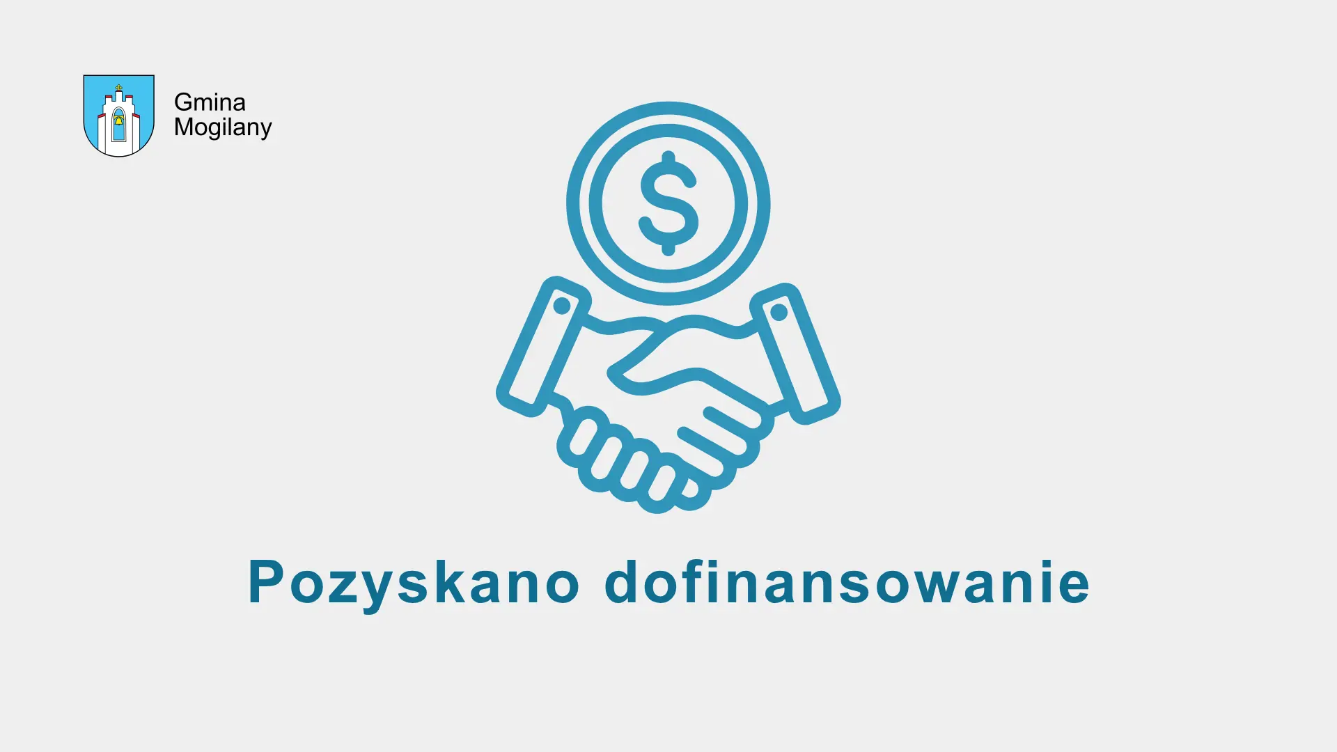 grafika z napisem: pozyskano dofinansowanie